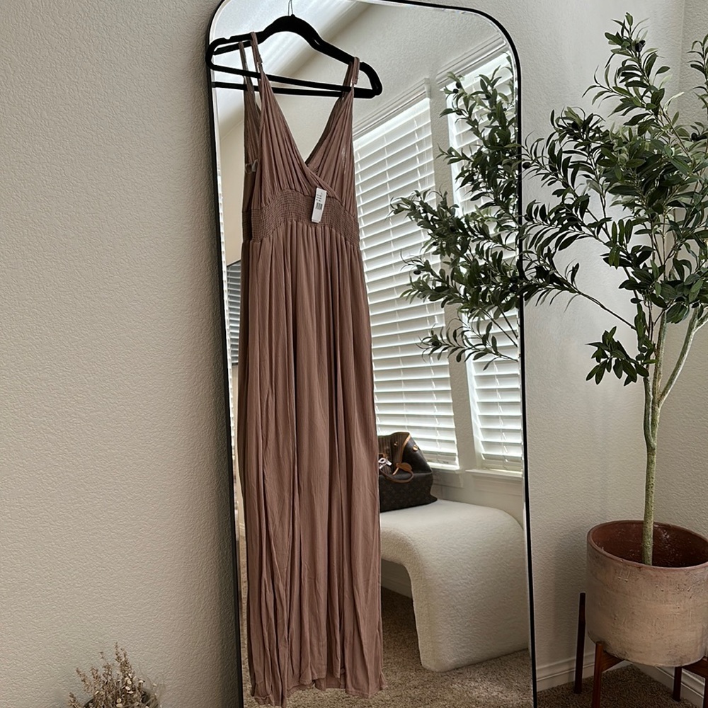 Nordstrom Taupe Maxi Dress (S) New with tags!